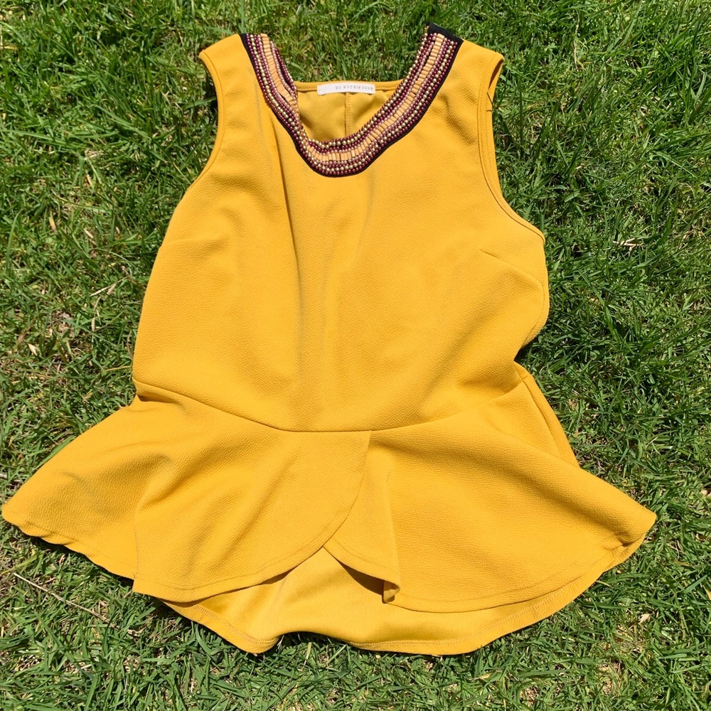 Yelllow peplum top